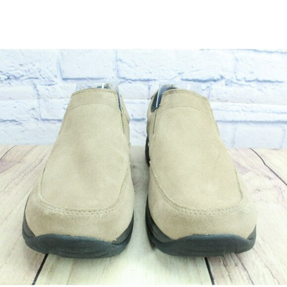 LL Bean Tan Suede Slip On Moccasin Casual Loafer Clog Shoes Size 9.5 M - Picture 4 of 9